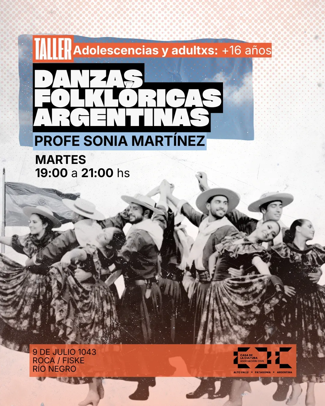 Taller de danzas folklóricas argentinas en Casa de la Cultura