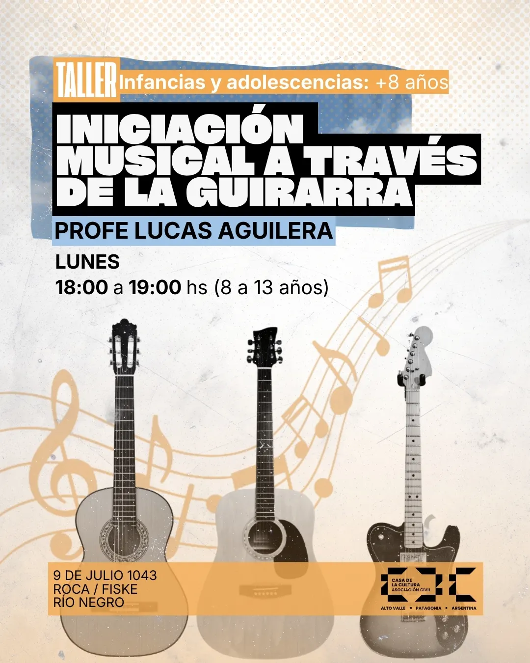 Taller de iniciación musical con guitarra
