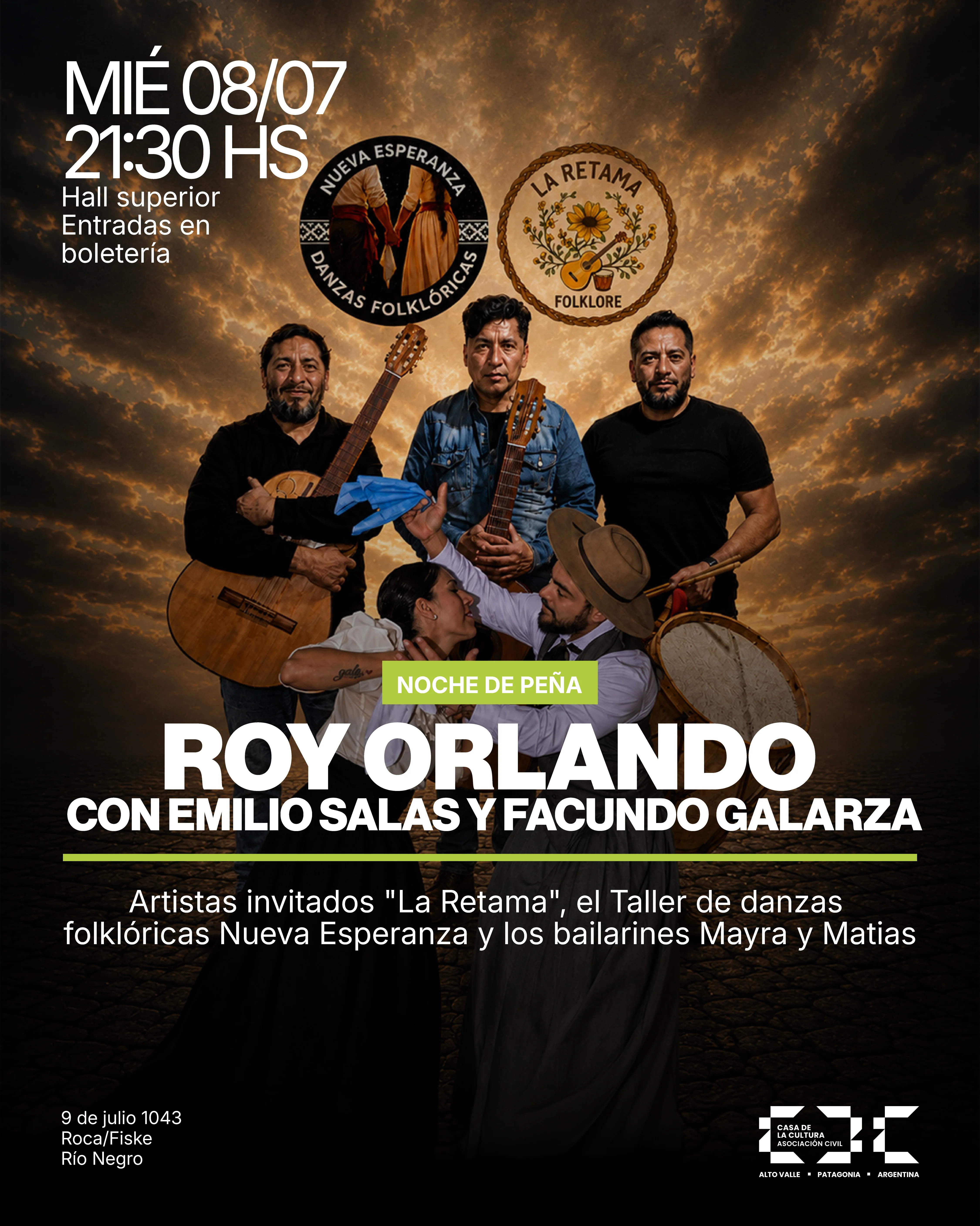 Ciclo de peñas CDC – Roy Orlando con Emilio Salas y Facundo Galarza