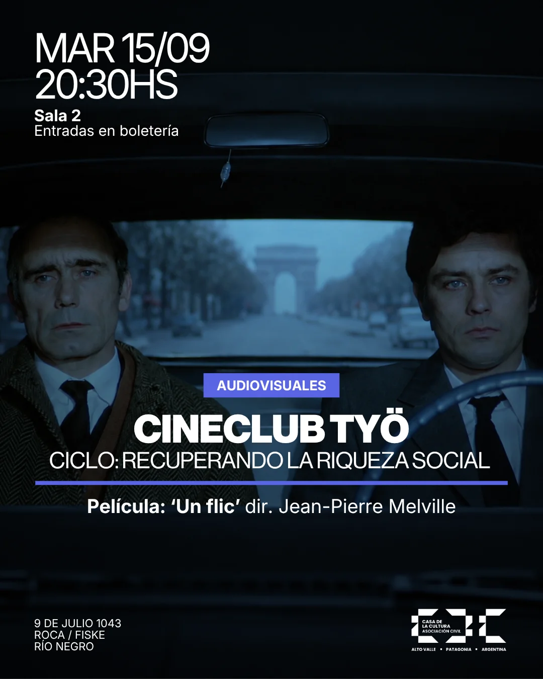 Cineclub TYÖ: Ciclo Recuperando la riqueza social – "Un flic"